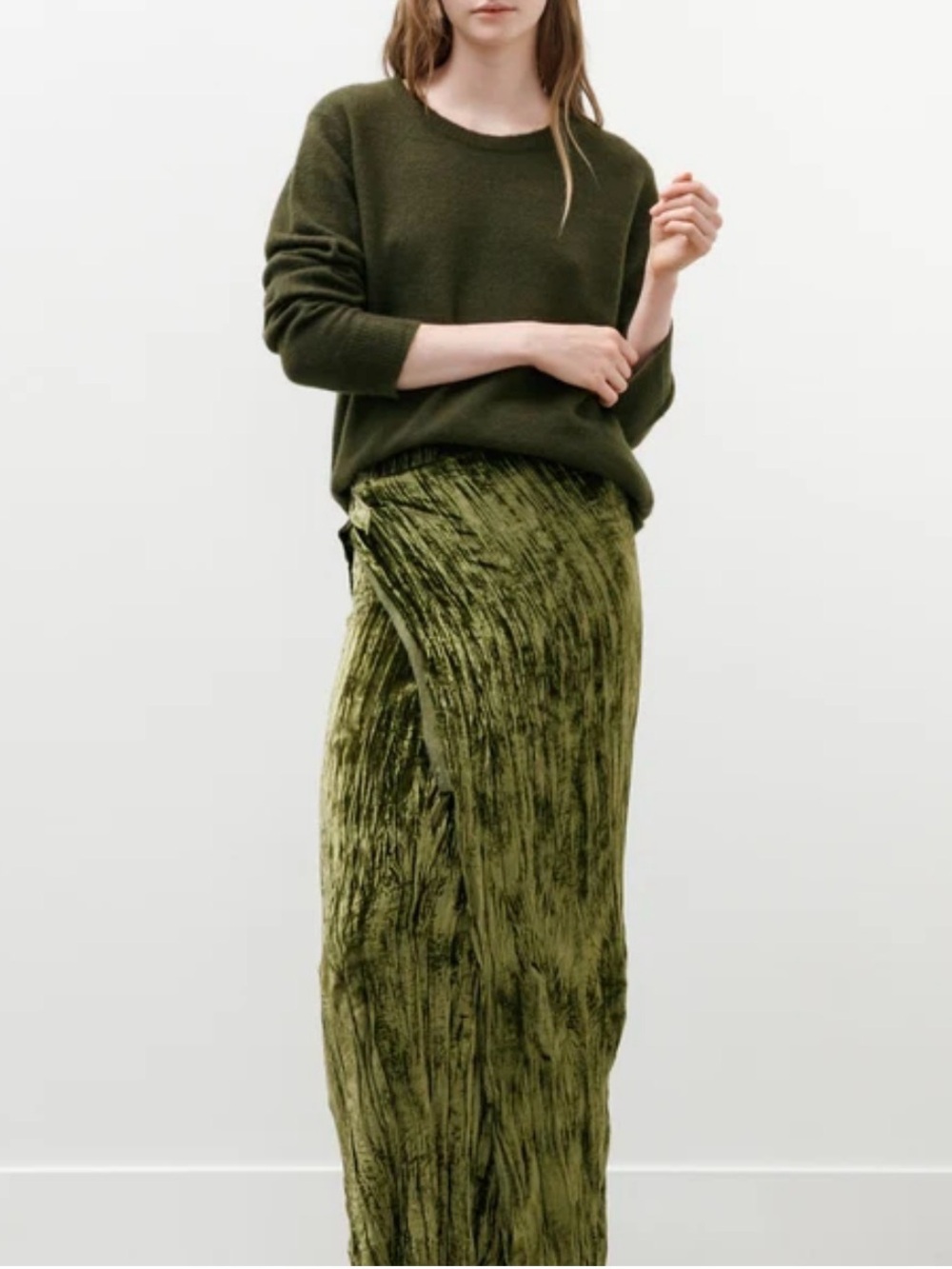 💚 St John Velvet Maxi Skirt